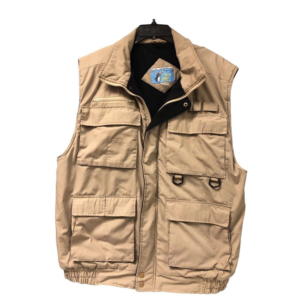 Stag Hill By Haband Fleece Lined Hunting Fishing Vest Multi-pocket, Men Sz XL